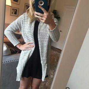 Free people cream and grey cardigan